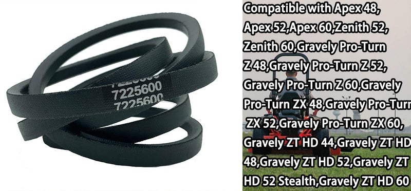 CTPOWER Replaces 7225600 1/2" x 73" V-Belt Replaces Ariens Gravely Lawn Mower Apex Zenith ZTHD Pro-Turn Z ZX - Image 5